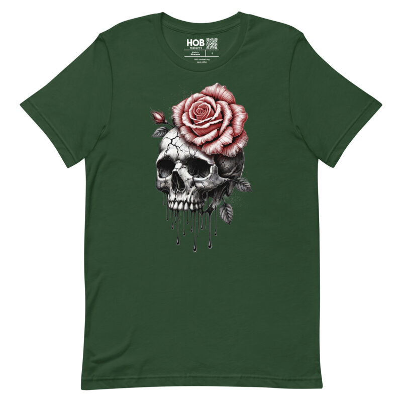 Schädel und Rose – Unisex-T-Shirt – T-Shirts – HOB Products