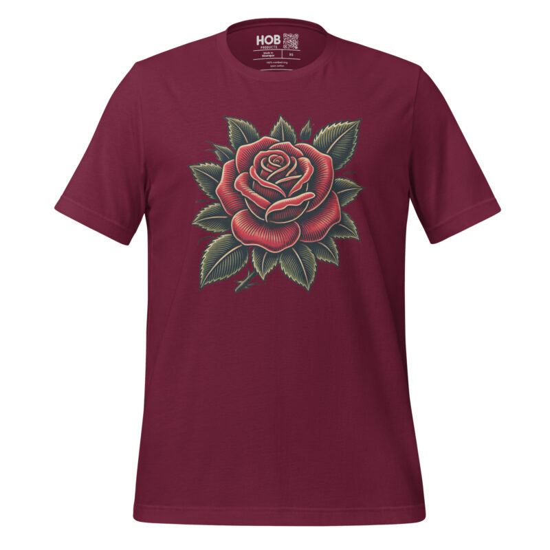 Traditionelle Rose – Unisex-T-Shirt – T-Shirts – HOB Products