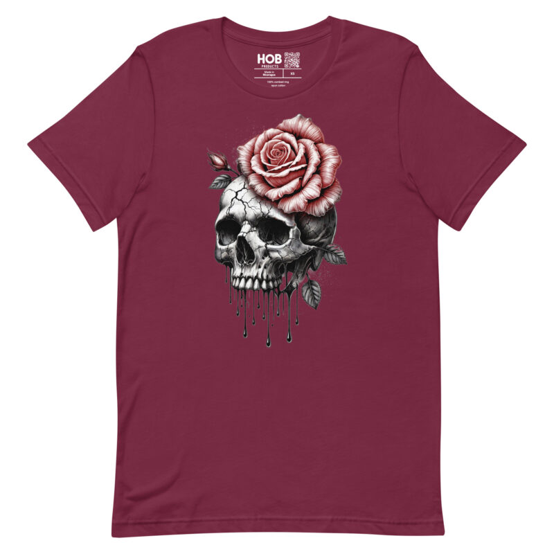 Schädel und Rose – Unisex-T-Shirt – T-Shirts – HOB Products