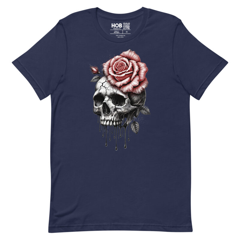 Schädel und Rose – Unisex-T-Shirt – T-Shirts – HOB Products