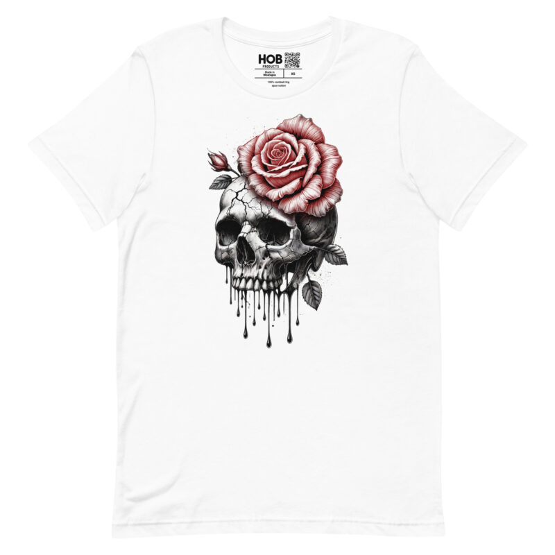 Schädel und Rose – Unisex-T-Shirt – T-Shirts – HOB Products