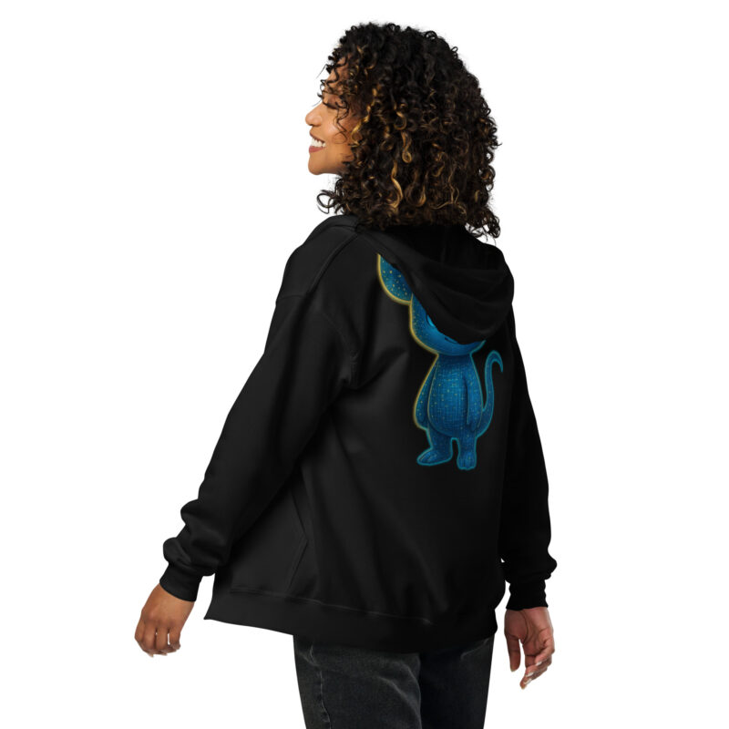 „Pixelwesen mit Herz“ – Unisex Heavy-Blend Zip Hoodie – Hoodies – HOB Products