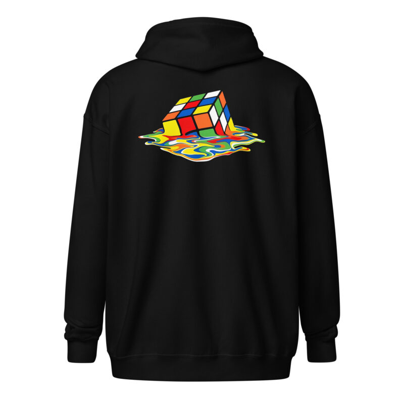 „Der geschmolzene Denksport“ – Unisex Heavy-Blend Zip Hoodie – Zipper – HOB Products