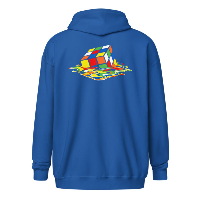 „Der geschmolzene Denksport“ – Unisex Heavy-Blend Zip Hoodie – Zipper – HOB Products