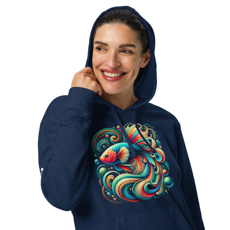 „Farbenflash im Fischformat“ – adidas Fleece-Hoodie – Adidas – HOB Products