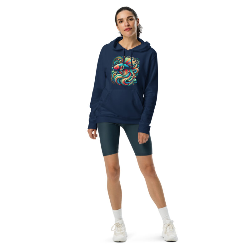 „Farbenflash im Fischformat“ – adidas Fleece-Hoodie – Adidas – HOB Products