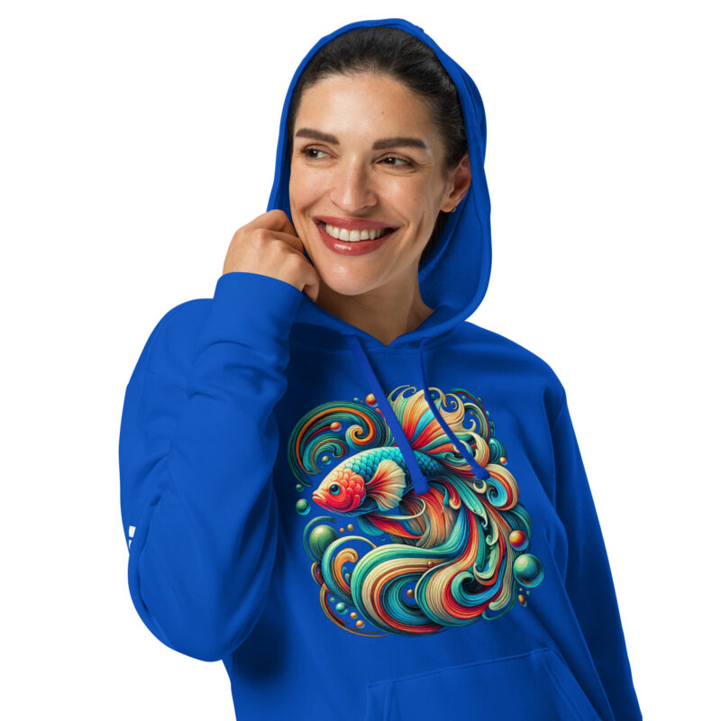 „Farbenflash im Fischformat“ – adidas Fleece-Hoodie – Adidas – HOB Products