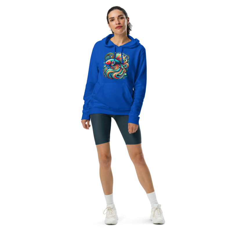 „Farbenflash im Fischformat“ – adidas Fleece-Hoodie – Adidas – HOB Products