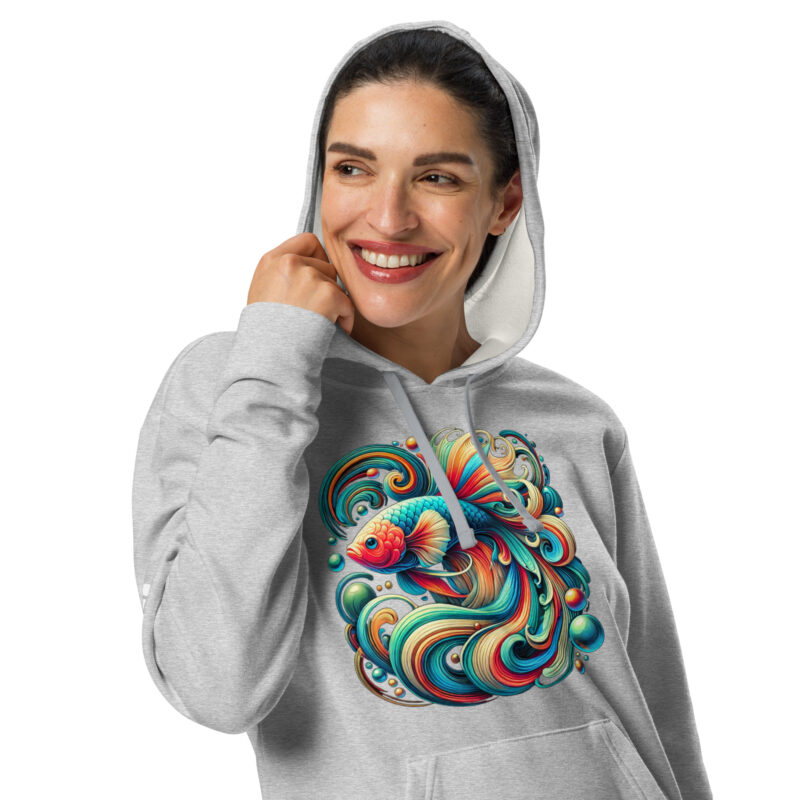 „Farbenflash im Fischformat“ – adidas Fleece-Hoodie – Adidas – HOB Products
