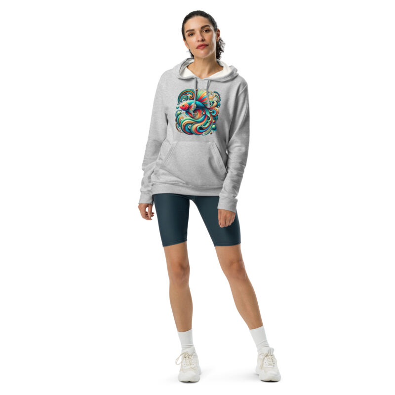 „Farbenflash im Fischformat“ – adidas Fleece-Hoodie – Adidas – HOB Products
