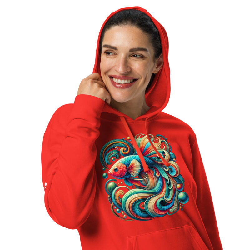 „Farbenflash im Fischformat“ – adidas Fleece-Hoodie – Adidas – HOB Products
