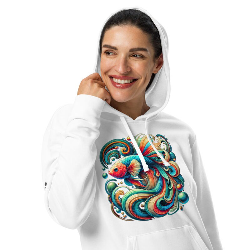 „Farbenflash im Fischformat“ – adidas Fleece-Hoodie – Adidas – HOB Products