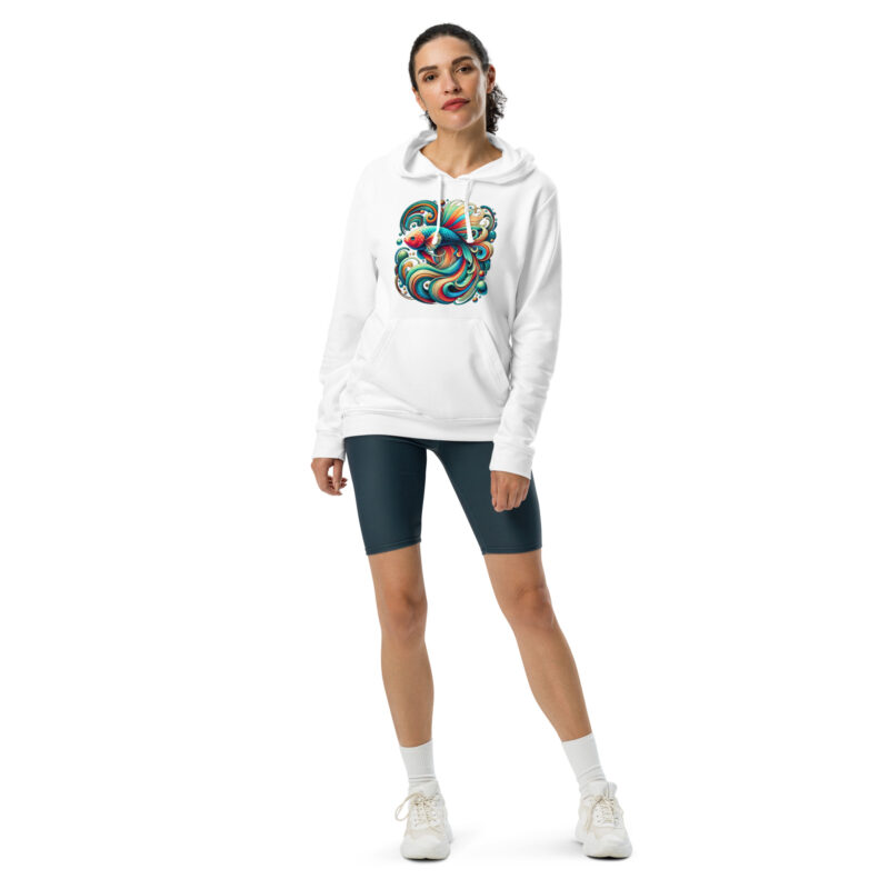 „Farbenflash im Fischformat“ – adidas Fleece-Hoodie – Adidas – HOB Products