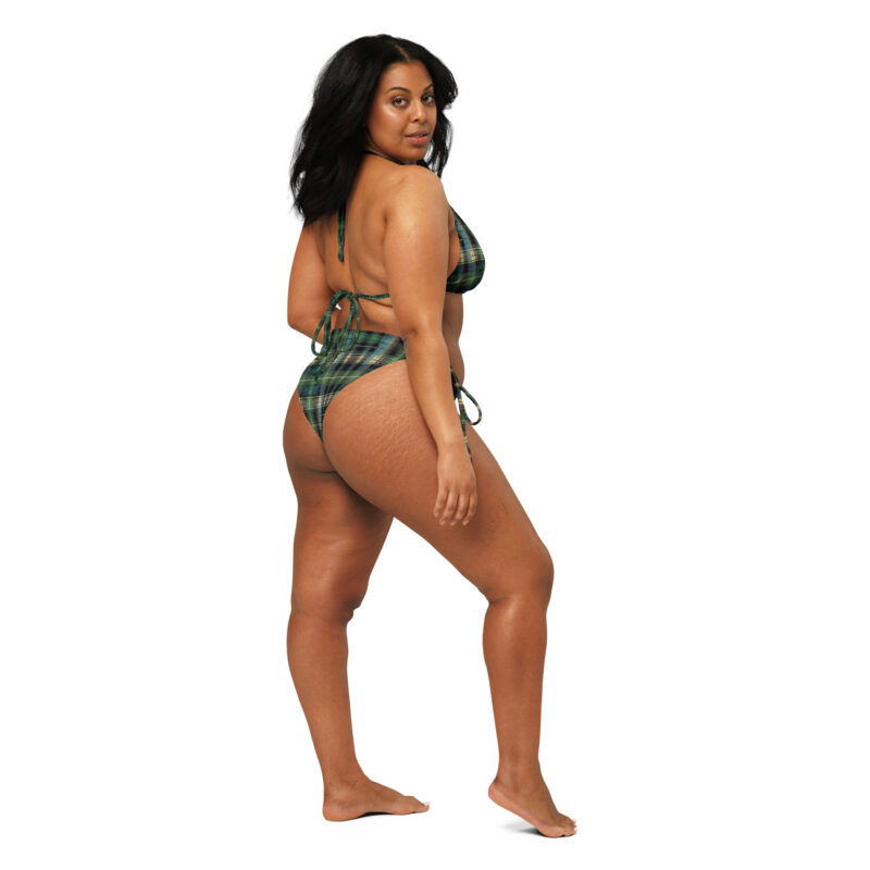 Tartan Muster – Recycelter Schnürbikini mit Allover-Druck – Allover – HOB Products