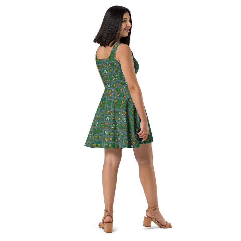 „Zurück in die Mini-Metropole“ – Skater-Kleid – Allover – HOB Products