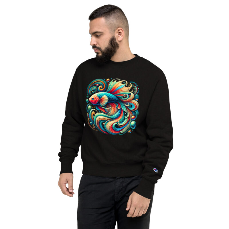 „Farbenflash im Fischformat“ – Champion-Pullover – Champion – HOB Products