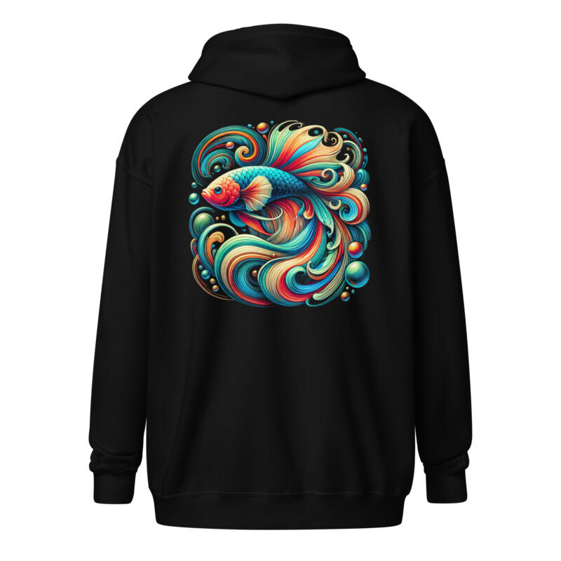 „Farbenflash im Fischformat“ – Unisex Heavy-Blend Zip Hoodie – Zipper – HOB Products
