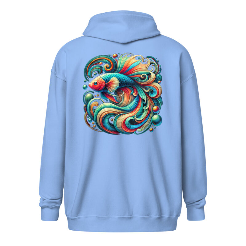 „Farbenflash im Fischformat“ – Unisex Heavy-Blend Zip Hoodie – Zipper – HOB Products