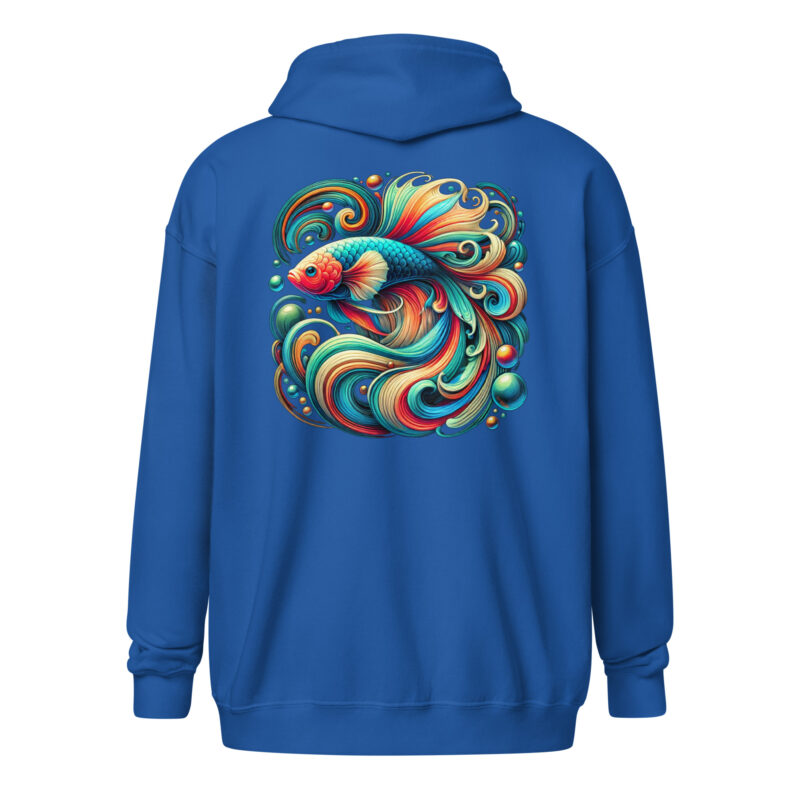 „Farbenflash im Fischformat“ – Unisex Heavy-Blend Zip Hoodie – Zipper – HOB Products