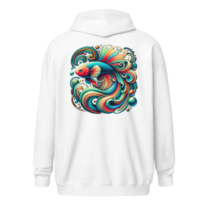 „Farbenflash im Fischformat“ – Unisex Heavy-Blend Zip Hoodie – Zipper – HOB Products