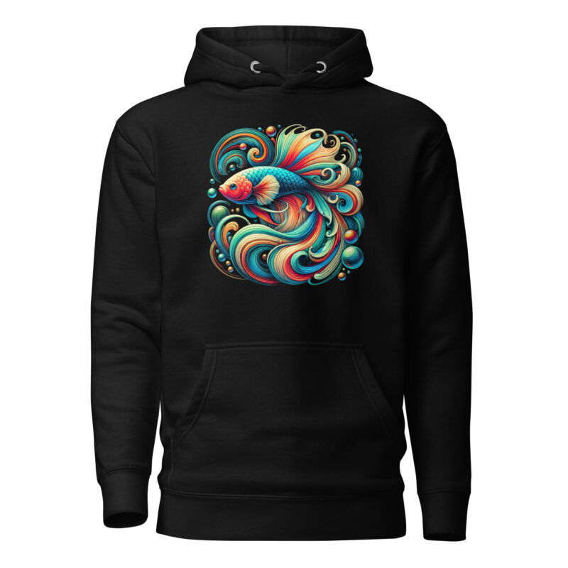 „Farbenflash im Fischformat“ – Unisex-Kapuzenpullover – Hoodies – HOB Products