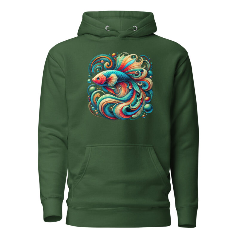 „Farbenflash im Fischformat“ – Unisex-Kapuzenpullover – Hoodies – HOB Products