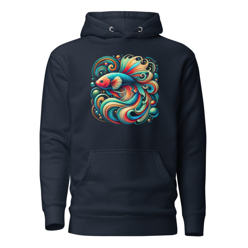 „Farbenflash im Fischformat“ – Unisex-Kapuzenpullover – Hoodies – HOB Products