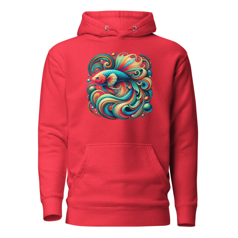 „Farbenflash im Fischformat“ – Unisex-Kapuzenpullover – Hoodies – HOB Products