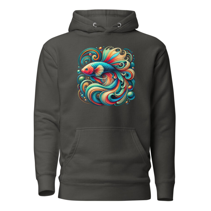 „Farbenflash im Fischformat“ – Unisex-Kapuzenpullover – Hoodies – HOB Products