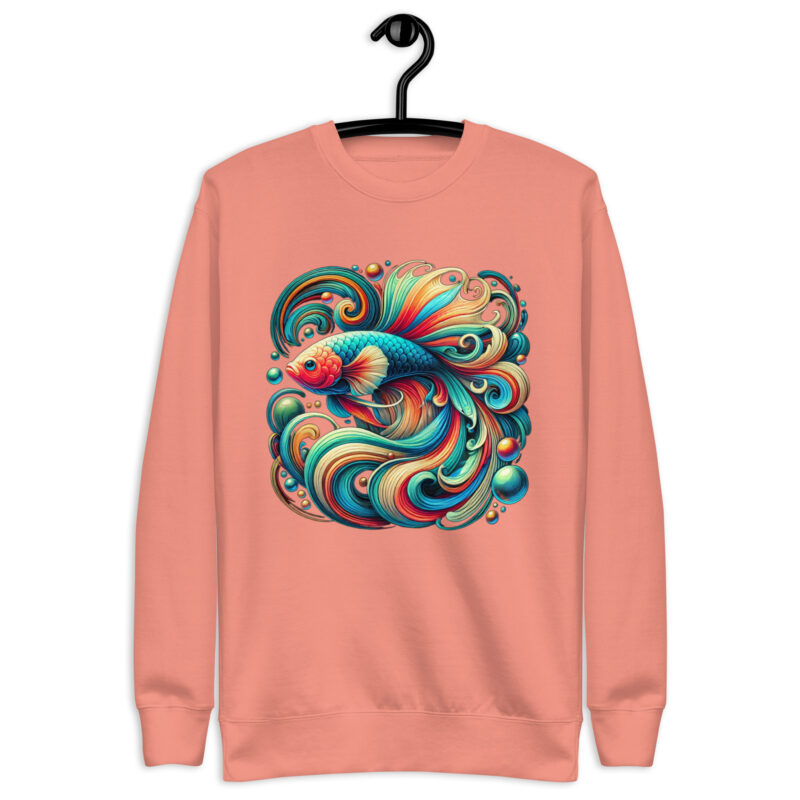 „Farbenflash im Fischformat“ – Unisex-Premium-Pullover – Pullover – HOB Products