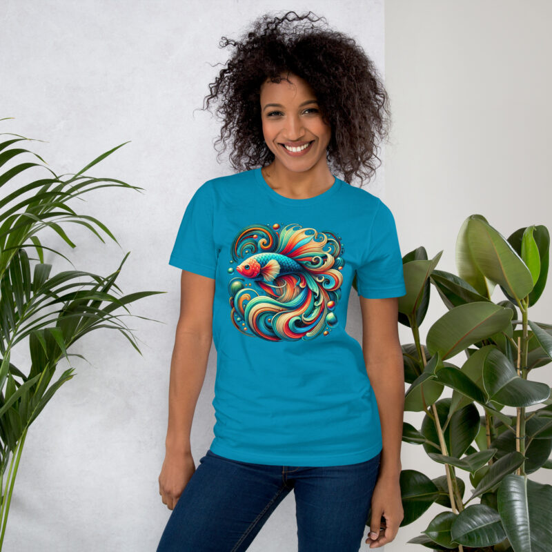 „Farbenflash im Fischformat“ – Unisex-T-Shirt – T-Shirts – HOB Products
