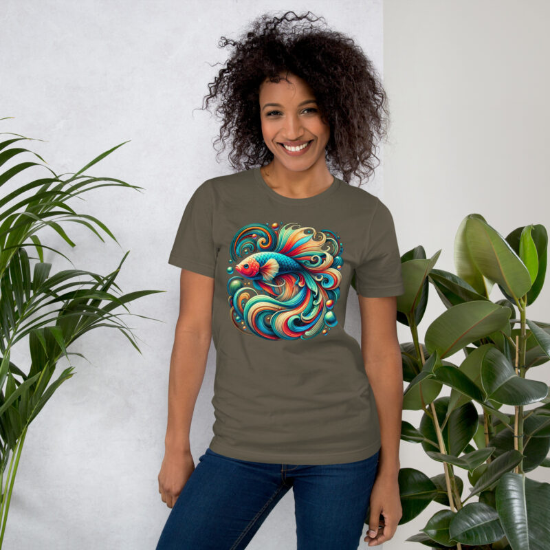 „Farbenflash im Fischformat“ – Unisex-T-Shirt – T-Shirts – HOB Products