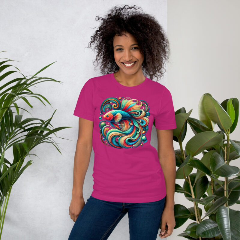 „Farbenflash im Fischformat“ – Unisex-T-Shirt – T-Shirts – HOB Products
