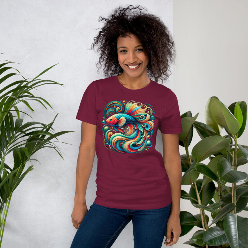 „Farbenflash im Fischformat“ – Unisex-T-Shirt – T-Shirts – HOB Products