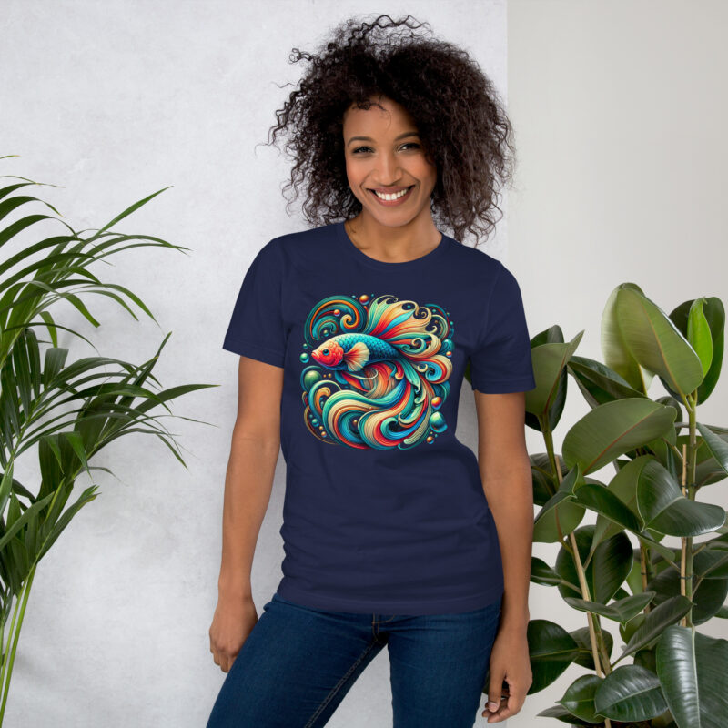 „Farbenflash im Fischformat“ – Unisex-T-Shirt – T-Shirts – HOB Products
