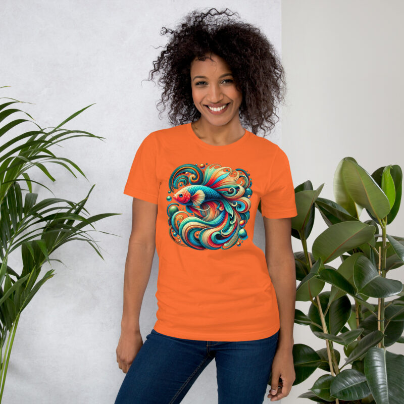 „Farbenflash im Fischformat“ – Unisex-T-Shirt – T-Shirts – HOB Products