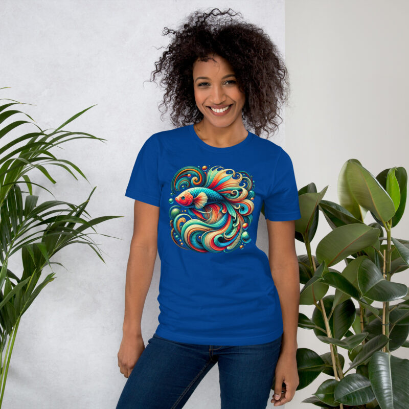 „Farbenflash im Fischformat“ – Unisex-T-Shirt – T-Shirts – HOB Products